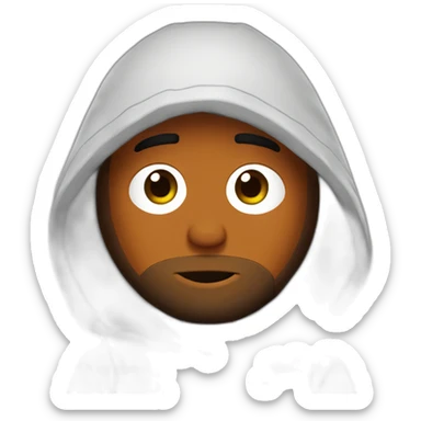 kenny-southpark branco e com casaco laranja sticker