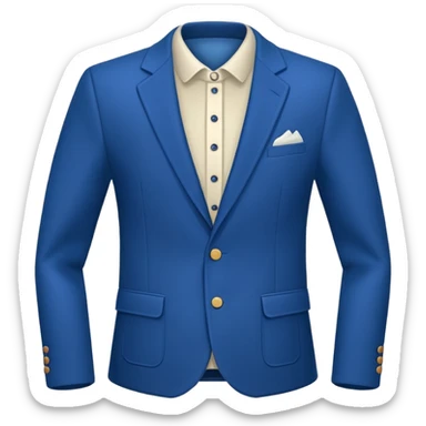 plain isolated blue blazer sticker