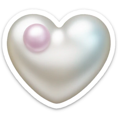 pearl heart sticker