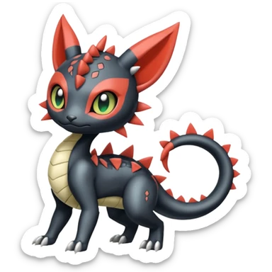 Meloetta-Salandit-Gatomon-Pteromon-hybrid sticker