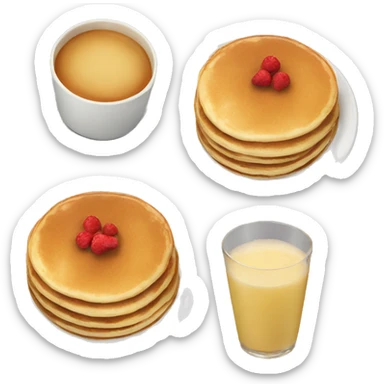 plate with pancakes  sticker