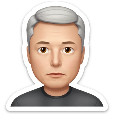 make me elon musk serious face  sticker