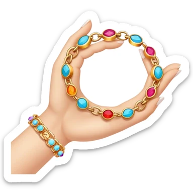 bracelets on the hand, decoration sticker