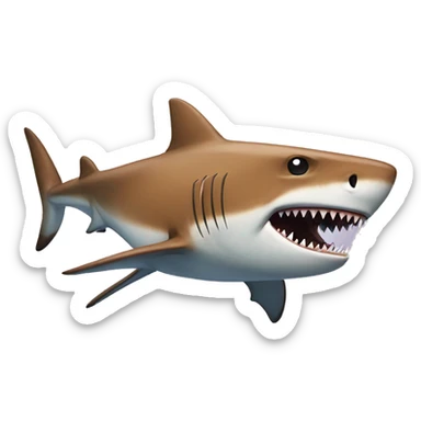 shark fighting tiger sticker