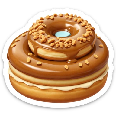 Mini doughnuts with biscoff crumble on top  sticker