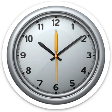 A clock emoji is drawn without any details that would suggest it's a clock. sticker