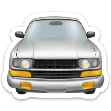 Car headlights on sticker