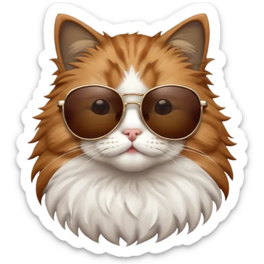 Cat with sunglasses sticker