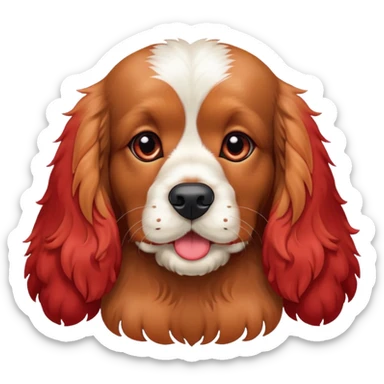cocker spaniel dog red sticker