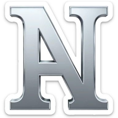 two letters beside eachother the first one says N and the second says O sticker