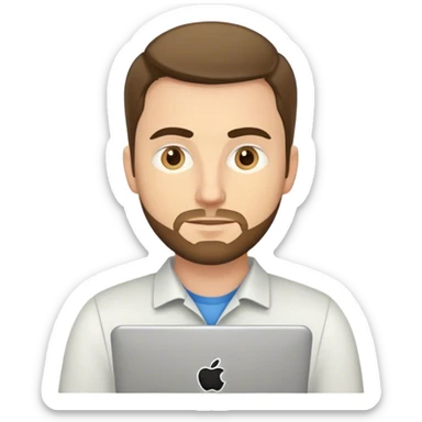 4 white man 35 years old in coding  sticker