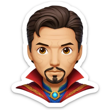 Create Doctor strange Superhero Emoji face only sticker