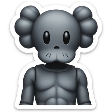 Kaws paint sticker