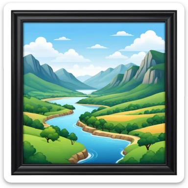 Modern aesthetic full scenic SCENERY sticker