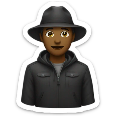 Personne Noir dans des champs sticker