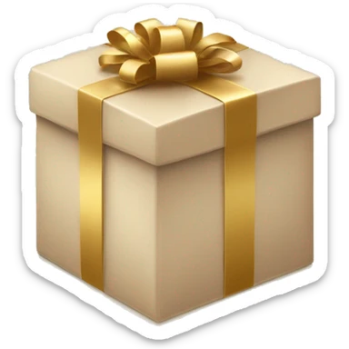 aesthetic beige and gold christmas GIFTBOX sticker