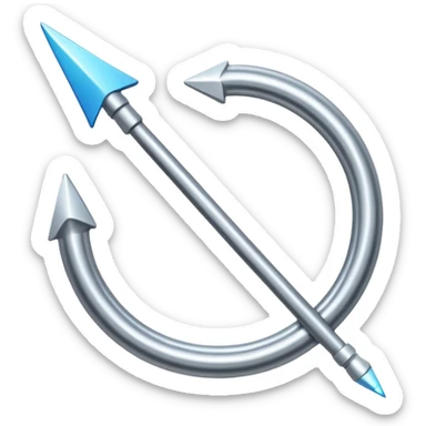 Flechas que fluyen y forman un círculo sticker