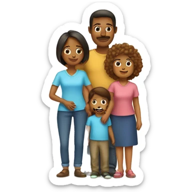 Famille 3 personne  2 mamans et 1 fils sticker