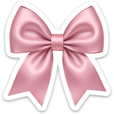 light pink bow on light pink bow sticker