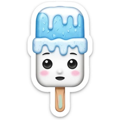 monochrome popsicle with eyes and headband sticker