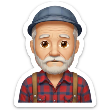 lumberjack grandpa sticker