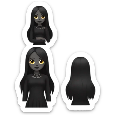 goth girl with autism sticker