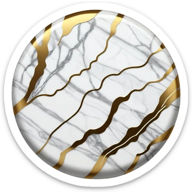 White marble with gold streaks  sticker