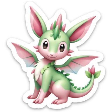 Adorable Shiny Exotic Cute Majestic Ethereal Sparkly Flygon-Sylveon-Shaymin-Meganium-Hybrid-Creature sticker