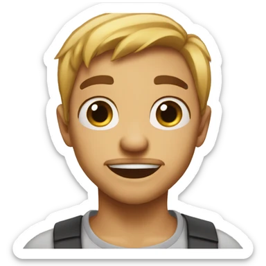 Heart eyes drool sticker