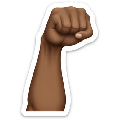 Flexing brown arm with tattoo sleeve sticker