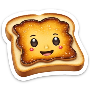 Vegemite on Toast Cinematic Realistic Vegemite on Toast Dish Emoji, depicted as a toasted slice of bread generously spread with Vegemite, rendered with warm textures and crisp details that capture its uniquely Australian flavor. sticker