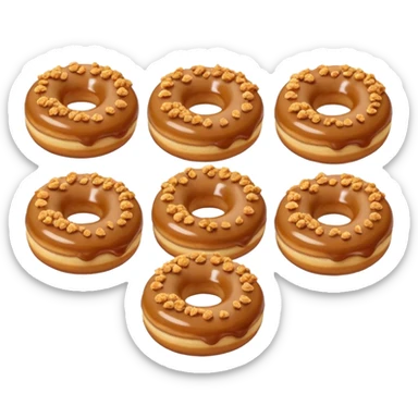 Mini doughnuts with biscoff crumble on top  sticker