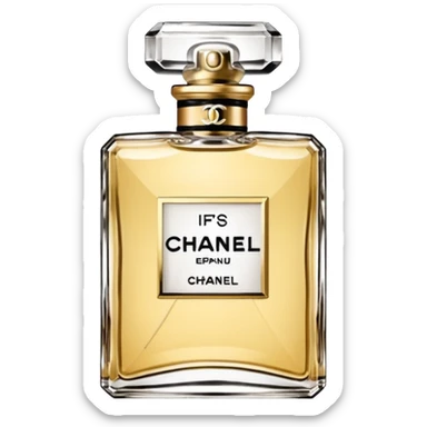 Chanel perfume bottle, chic and iconic sticker