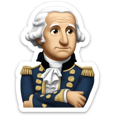 George Washington begging for mercy sticker