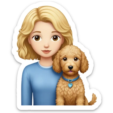 girl goldendoodle  sticker