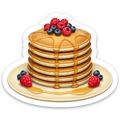 Pancakes with berries on top sticker