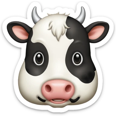 Cow print journal sticker