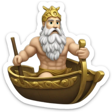 zeus on a whelling char sticker