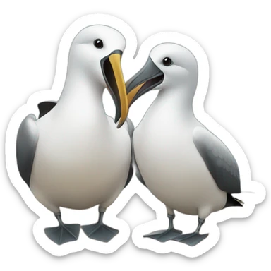 two albatrosses and one sailboat sticker