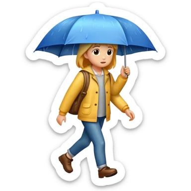 Some in the rain late for school sticker