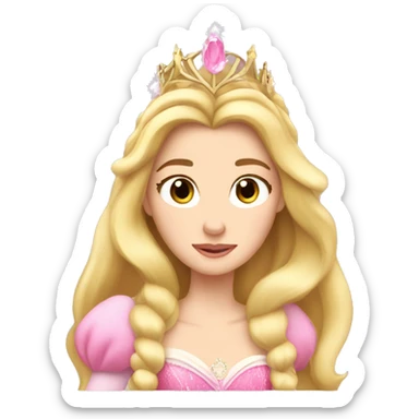 Princess Aurora with tiara sleeping beauty sticker