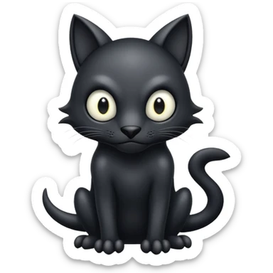A black creature with four white eyes, two meters tall sticker