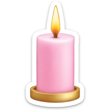 Light pink Christmas candle sticker