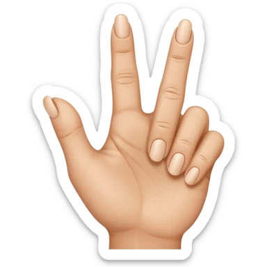 create hand middle finger only down the rest are up sticker