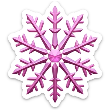 Pink snowflake sticker