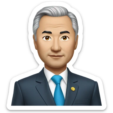 photorealistic president Kazakhstan tokaev sticker