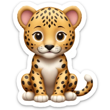 A high-resolution photo-realistic digital illustration of a baby jaguar, chest upward A high-resolution, photo-realistic digital illustration of a majestic jaguar sticker