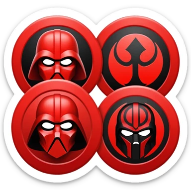 i want a red sith empire . roblox clan based imagine were the logo is a red cirlce with differet desings in it sticker