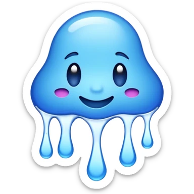 the word wavy in a blue graffiti font sticker