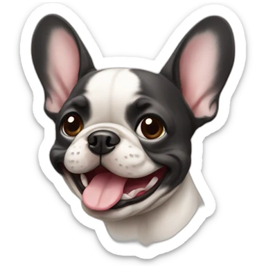 Frenchie happy sticker